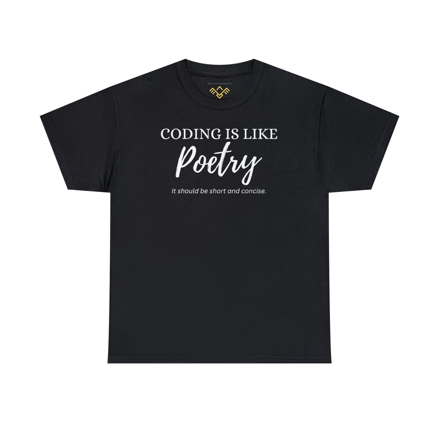 "Coding is like poetry: it should be short and concise" unisex shirt