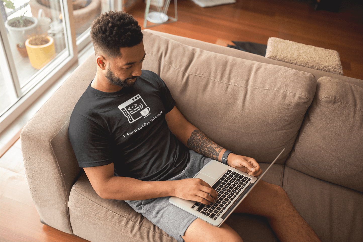 "I turn Coffee into code" hoodie + shirt